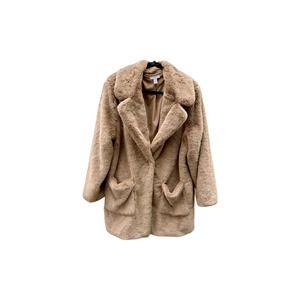 Nine West x Carla Santana Camel Faux Fur Coat